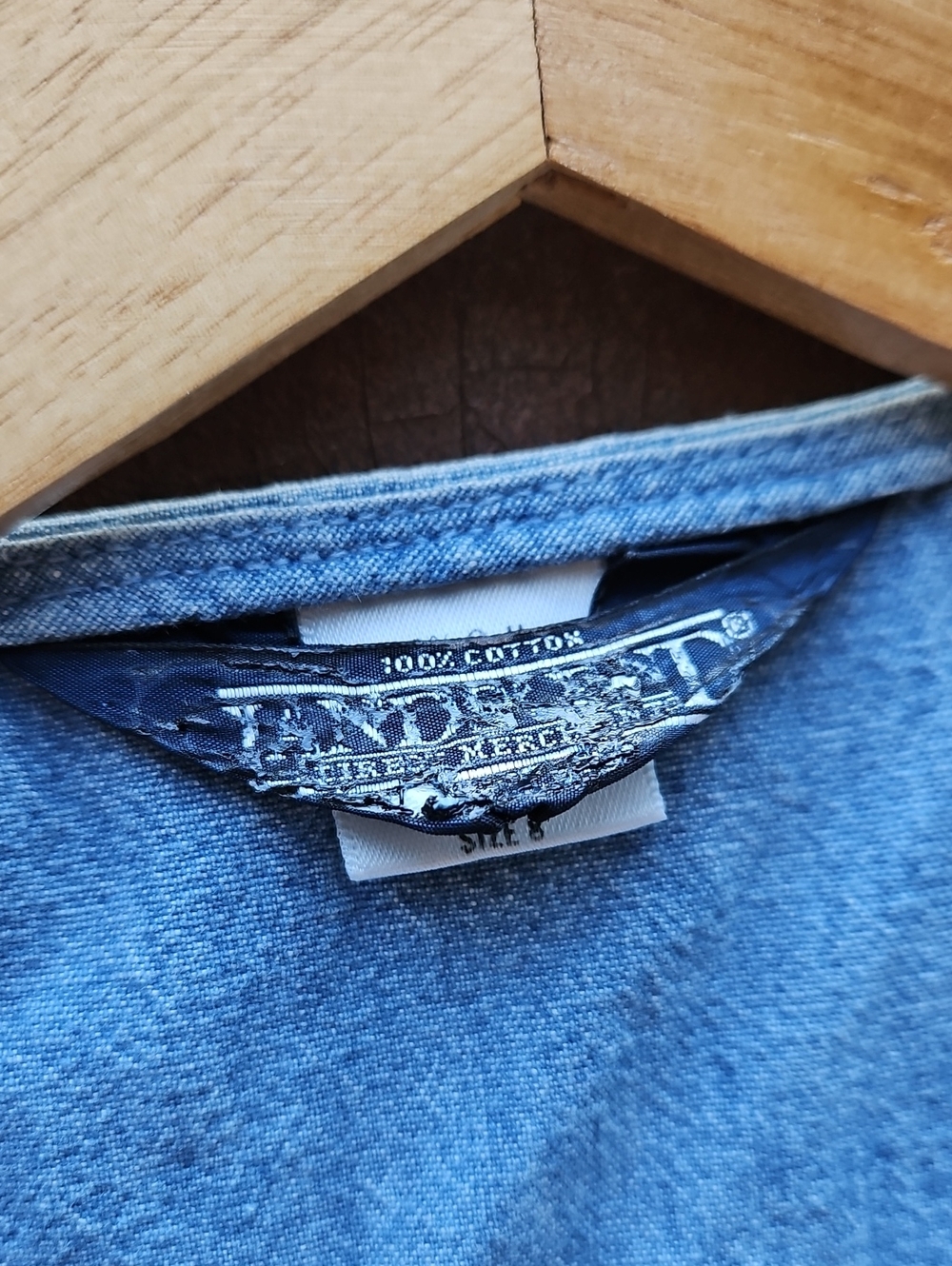 Vintage Lands End Denim Midi Dress - Picture 2 of 7